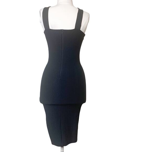 Nadia Tarr crossover halter bodycon dress black sz s - Picture 6 of 7